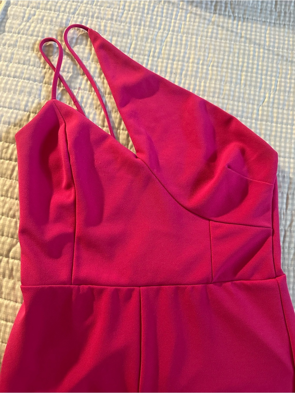 Hot Pink Spaghetti Strap Jumpsuit